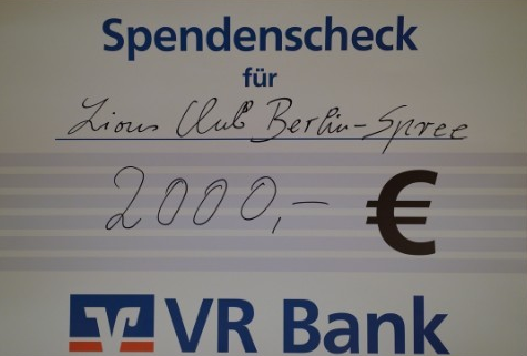 Spendenscheck